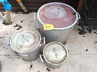 Lot 519 - aluminium kookpotten. 3 stuks - afbeelding 1 van  4