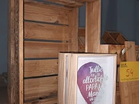 Lot 54 - houten kistjes en plankjes. 10 stuks - afbeelding 2 van  4