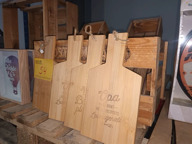 Lot 54 - houten kistjes en plankjes. 10 stuks - afbeelding 4 van  4