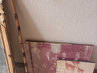 Lot 54 - kaders en wandelstok. 4 stuks - afbeelding 3 van  3