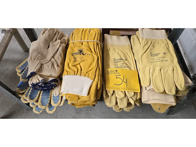 Lot 54 - werkhandschoenen maat 9 en 10 - afbeelding 1 van  3