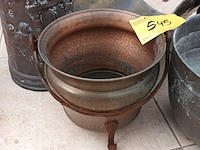 Lot 545 - koperen potten en kitten. 5 stuks - afbeelding 3 van  6