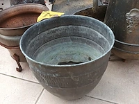 Lot 545 - koperen potten en kitten. 5 stuks - afbeelding 4 van  6