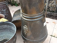 Lot 545 - koperen potten en kitten. 5 stuks - afbeelding 5 van  6