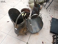 Lot 545 - koperen potten en kitten. 5 stuks - afbeelding 6 van  6