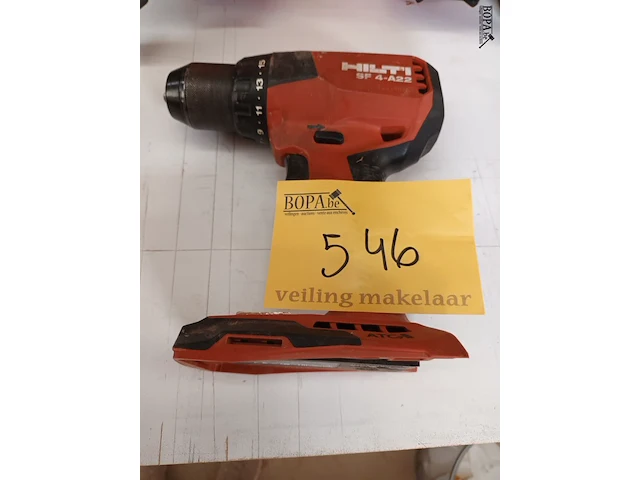 Lot 546 - accu schroefboormachine hilti - afbeelding 1 van  2