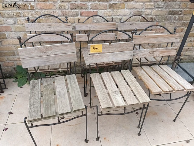 Lot 546 - tuinstoel. 6 stuks - afbeelding 1 van  5