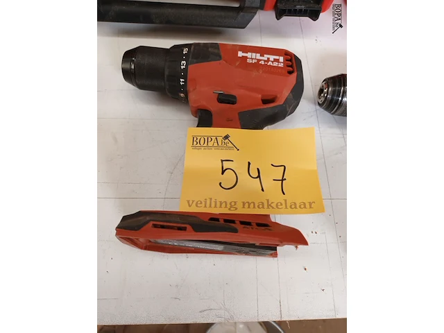 Lot 547 - accu schroefboormachine hilti - afbeelding 1 van  2