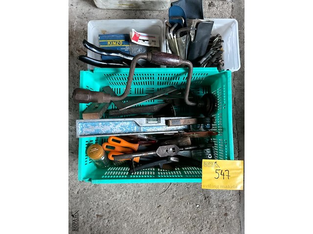 Lot 547 - bakken met divers werkmateriaal, 3 bakken - afbeelding 2 van  7
