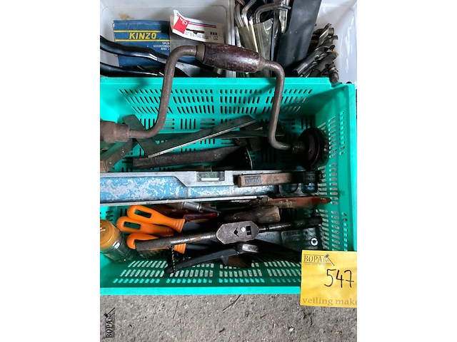 Lot 547 - bakken met divers werkmateriaal, 3 bakken - afbeelding 3 van  7