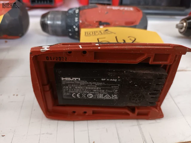 Lot 548 - accu schroefboormachine hilti - afbeelding 3 van  3