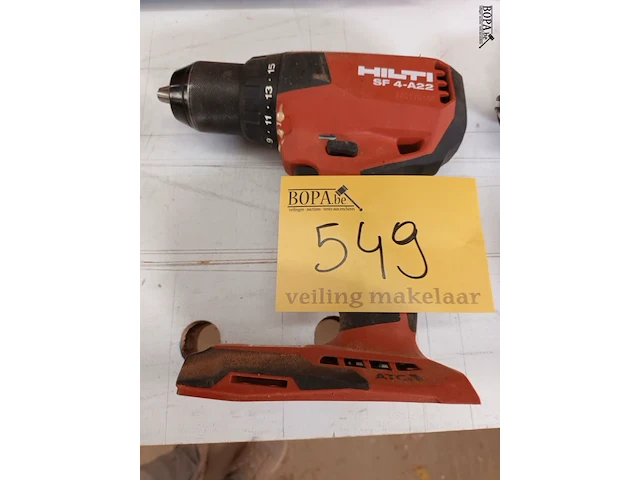 Lot 549 - accu schroefboormachine hilti - afbeelding 1 van  2