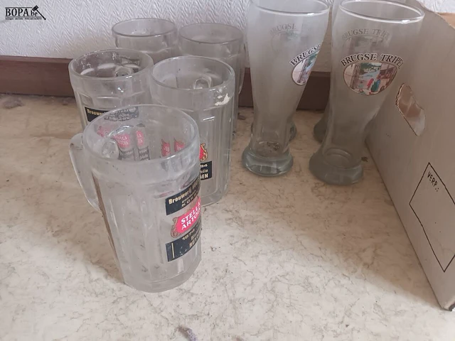 Lot 55 - oude bierglazen. 35 stuks - afbeelding 2 van  4