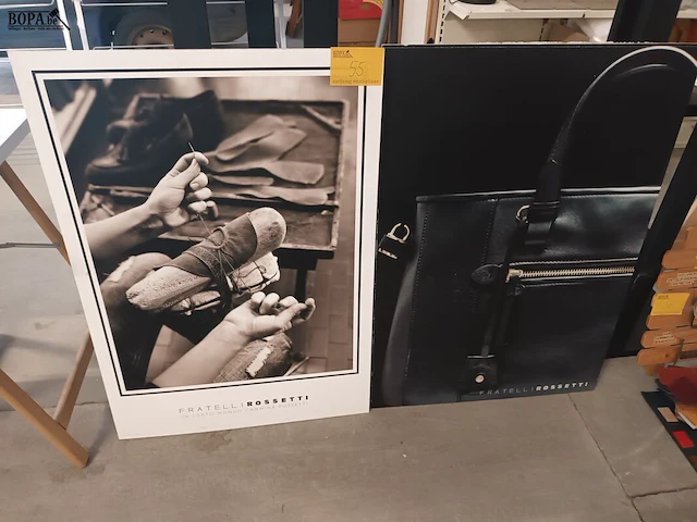 Lot 55 - reclame borden fratelli rossetti. 2 stuks - afbeelding 1 van  5
