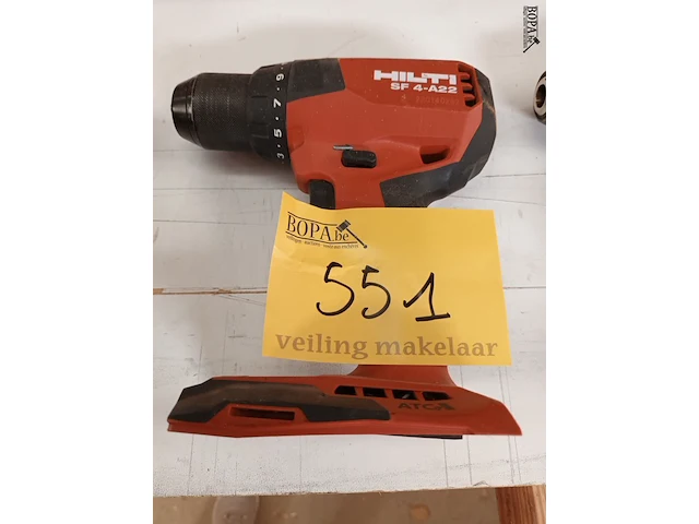 Lot 551 - accu schroefboormachine hilti - afbeelding 1 van  2