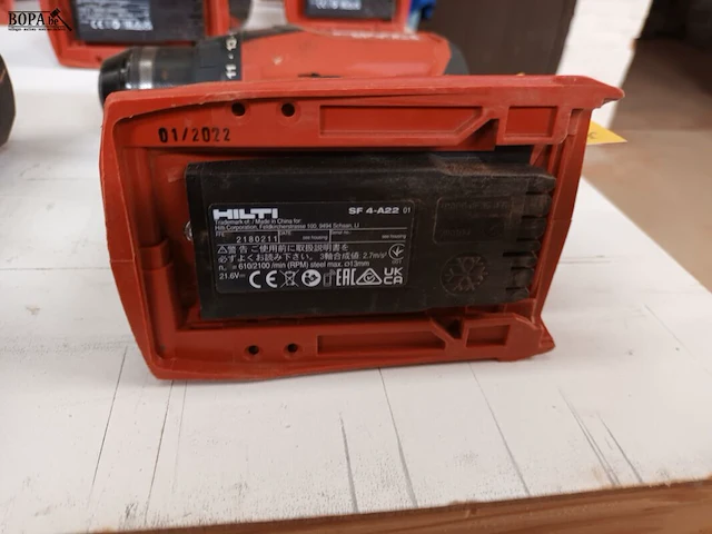 Lot 552 - accu schroefboormachine hilti - afbeelding 2 van  2