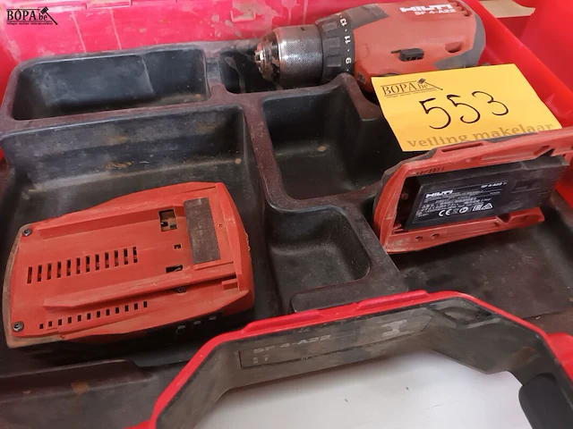 Lot 553 - accu schroefboormachine hilti - afbeelding 3 van  3