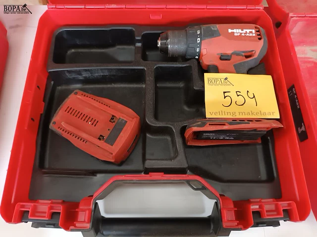 Lot 554 - accu schroefboormachine hilti - afbeelding 1 van  3