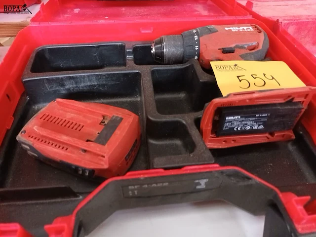Lot 554 - accu schroefboormachine hilti - afbeelding 3 van  3