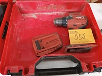 Lot 555 - accu schroefboormachine hilti - afbeelding 1 van  3