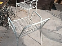 Lot 564 - retro metalen stoelen. 4 stuks - afbeelding 3 van  4