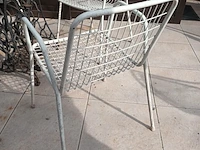 Lot 564 - retro metalen stoelen. 4 stuks - afbeelding 4 van  4