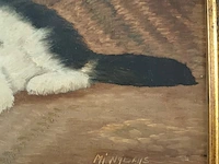 Lot 566 - schilderij met poezen - afbeelding 3 van  6