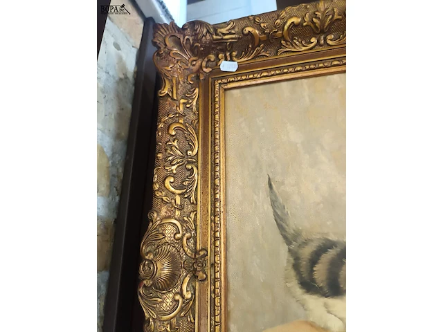 Lot 566 - schilderij met poezen - afbeelding 5 van  6