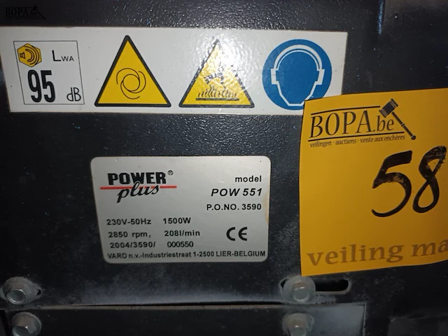 Lot 58 - compressor powerplus - afbeelding 2 van  5