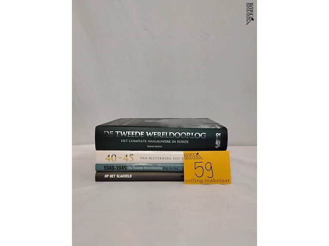 Lot 59 - lot naslagwerken, 2e wereldoorlog, 4 stuks - afbeelding 1 van  1
