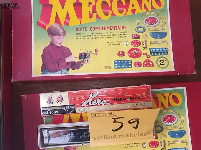 Lot 59 - meccano en mondharmonica. 5 stuks - afbeelding 5 van  5