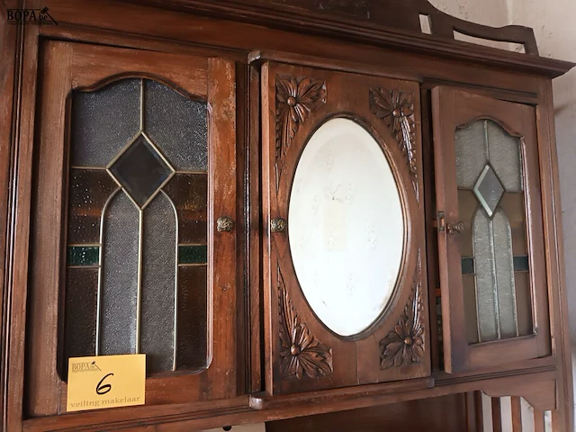 Lot 6 - art deco buffet kast met inhoud - afbeelding 2 van  6