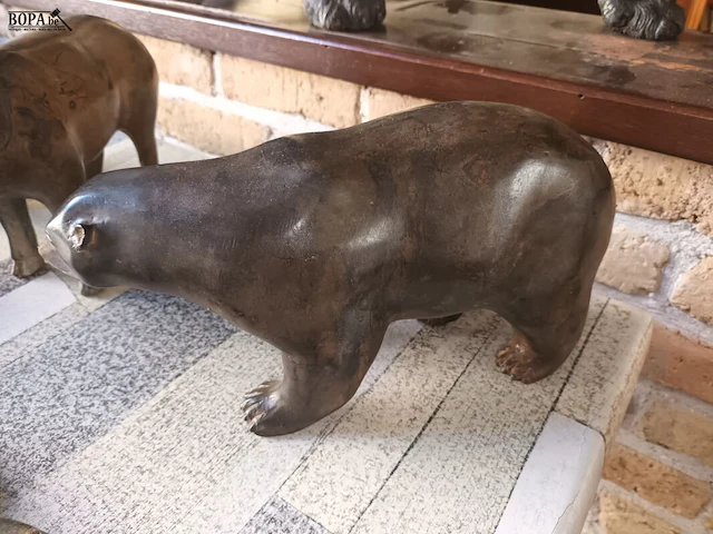 Lot 6 - bronzen beer pierre chenet - afbeelding 3 van  4