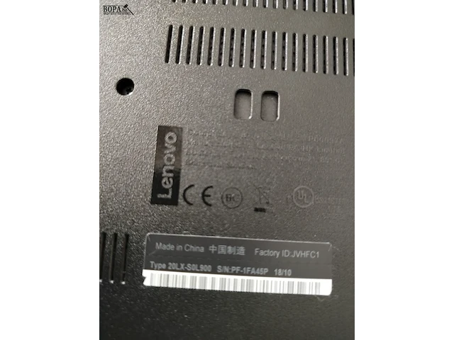 Lot 6 - lenovo thinkpad laptop (15,6 inch) - afbeelding 2 van  2