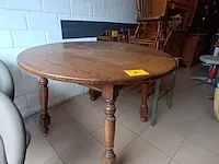 Lot 6 - ronde houten tafel - afbeelding 2 van  4