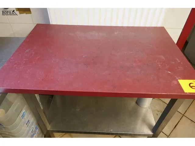 Lot 6 - rvs slagerij werktafel - afbeelding 2 van  3