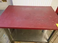 Lot 6 - rvs slagerij werktafel - afbeelding 2 van  3