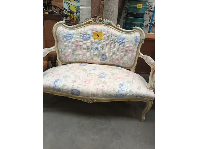 Lot 6 - zetel louis xv - afbeelding 1 van  4