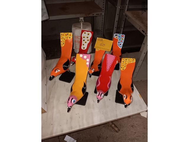 Lot 60 - decoratieve vogels deloof thierry. 7 stuks - afbeelding 1 van  2