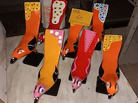 Lot 60 - decoratieve vogels deloof thierry. 7 stuks - afbeelding 1 van  2