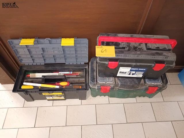 Lot 61 - materiaalkoffers. 3 stuks - afbeelding 1 van  3