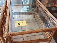 Lot 61 - rotan tafeltjes. 3 stuks - afbeelding 5 van  5