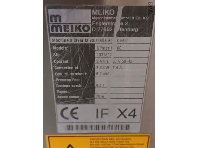 Lot 63 - doorschuifvaatwasser meiko - afbeelding 5 van  5