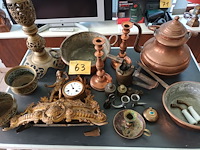 Lot 63 - koperen decoratie. 22 stuks - afbeelding 1 van  6