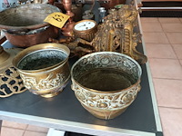 Lot 63 - koperen decoratie. 22 stuks - afbeelding 3 van  6