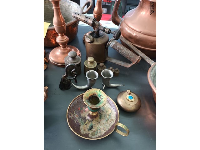 Lot 63 - koperen decoratie. 22 stuks - afbeelding 5 van  6