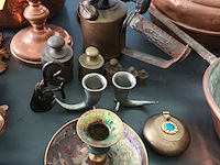 Lot 63 - koperen decoratie. 22 stuks - afbeelding 5 van  6