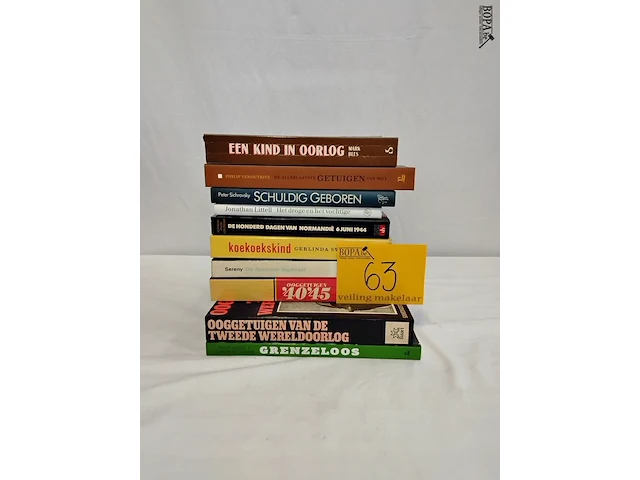 Lot 63 - lot boeken, ooggetuigen van de oorlog, 10 stuks - afbeelding 1 van  1