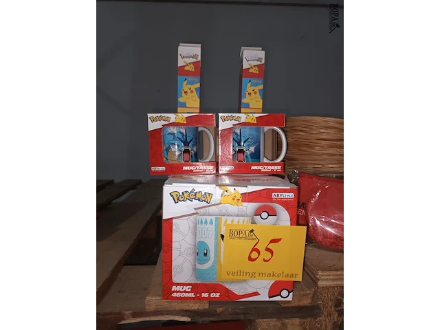 Lot 65 - pokemon tassen en papier. 6 stuks - afbeelding 1 van  4