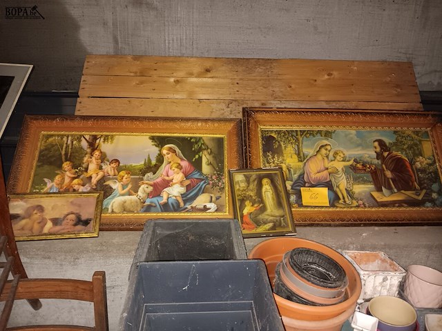 Lot 66 - religieuze kaders. 4 stuks - afbeelding 1 van  3